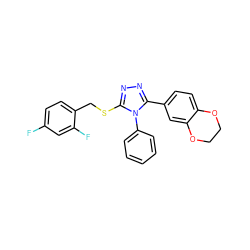 Fc1ccc(CSc2nnc(-c3ccc4c(c3)OCCO4)n2-c2ccccc2)c(F)c1 ZINC000072114693