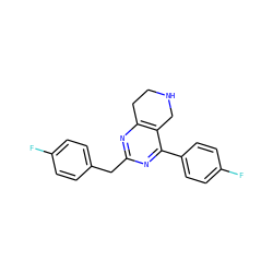 Fc1ccc(Cc2nc3c(c(-c4ccc(F)cc4)n2)CNCC3)cc1 ZINC000029126505
