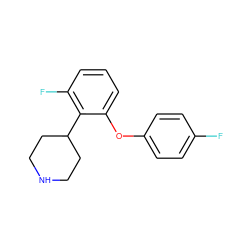 Fc1ccc(Oc2cccc(F)c2C2CCNCC2)cc1 ZINC000045284173