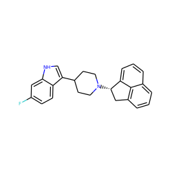 Fc1ccc2c(C3CCN([C@H]4Cc5cccc6cccc4c56)CC3)c[nH]c2c1 ZINC000036222031