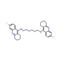 Fc1ccc2c(NCCCCCCNc3c4c(nc5cc(F)ccc35)CCCC4)c3c(nc2c1)CCCC3 ZINC000013473790