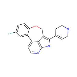Fc1ccc2c(c1)-c1ccnc3[nH]c(C4=CCNCC4)c(c13)CO2 ZINC001772622988