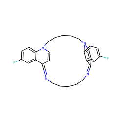 Fc1ccc2c(c1)C1=NCCCCCN=C3C=CN(CCCCCN2C=C1)c1ccc(F)cc13 ZINC000377846052