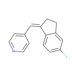 Fc1ccc2c(c1)CC/C2=C/c1ccncc1 ZINC000100056302