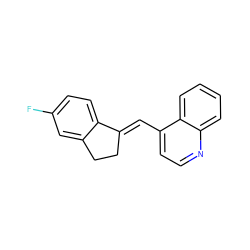 Fc1ccc2c(c1)CC/C2=C\c1ccnc2ccccc12 ZINC000013610861