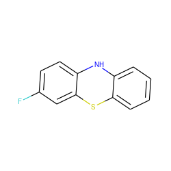 Fc1ccc2c(c1)Sc1ccccc1N2 ZINC000100294845