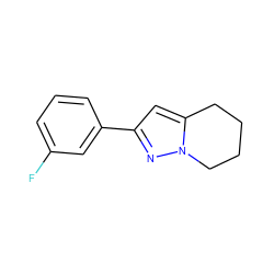 Fc1cccc(-c2cc3n(n2)CCCC3)c1 ZINC000096911196