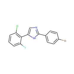 Fc1cccc(Cl)c1-c1cnc(-c2ccc(Br)cc2)[nH]1 ZINC000064560836