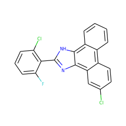 Fc1cccc(Cl)c1-c1nc2c3cc(Cl)ccc3c3ccccc3c2[nH]1 ZINC000045252959