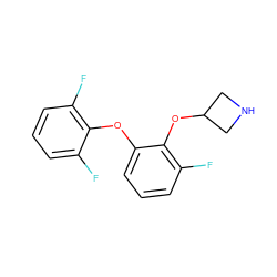 Fc1cccc(F)c1Oc1cccc(F)c1OC1CNC1 ZINC000066112439