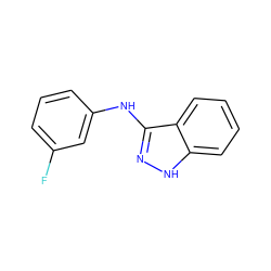 Fc1cccc(Nc2n[nH]c3ccccc23)c1 ZINC000137897114