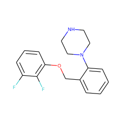 Fc1cccc(OCc2ccccc2N2CCNCC2)c1F ZINC000045300247