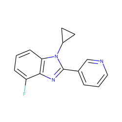 Fc1cccc2c1nc(-c1cccnc1)n2C1CC1 ZINC000204753509