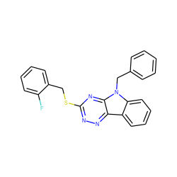 Fc1ccccc1CSc1nnc2c3ccccc3n(Cc3ccccc3)c2n1 ZINC000205091774