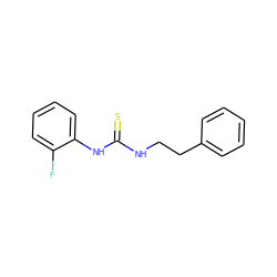 Fc1ccccc1NC(=S)NCCc1ccccc1 ZINC000013482355