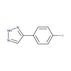 Ic1ccc(-c2cn[nH]n2)cc1 ZINC000013671884