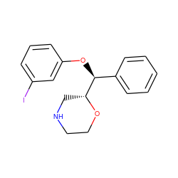 Ic1cccc(O[C@@H](c2ccccc2)[C@H]2CNCCO2)c1 ZINC000045255130