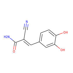 N#C/C(=C\c1ccc(O)c(O)c1)C(N)=O ZINC000000015333