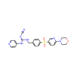 N#C/N=C(\NCc1ccc(S(=O)(=O)c2ccc(N3CCOCC3)nc2)cc1)Nc1ccncc1 ZINC000103230469