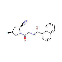 N#C[C@@H]1C[C@H](F)CN1C(=O)CNC(=O)c1cccc2ccccc12 ZINC000084616479