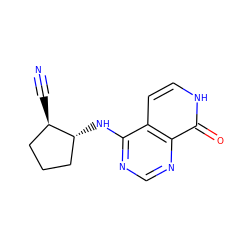 N#C[C@@H]1CCC[C@H]1Nc1ncnc2c(=O)[nH]ccc12 ZINC000096285234