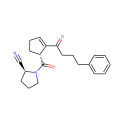 N#C[C@@H]1CCCN1C(=O)[C@@H]1CCC=C1C(=O)CCCc1ccccc1 ZINC000013584672