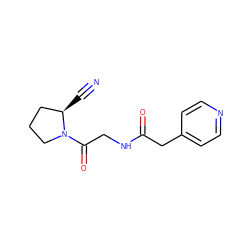 N#C[C@@H]1CCCN1C(=O)CNC(=O)Cc1ccncc1 ZINC000169310693