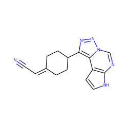 N#CC=C1CCC(c2nnn3cnc4[nH]ccc4c23)CC1 ZINC001772606060