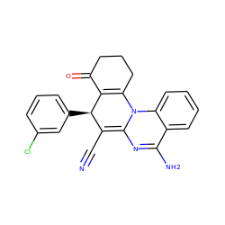 N#CC1=C2N=C(N)c3ccccc3N2C2=C(C(=O)CCC2)[C@@H]1c1cccc(Cl)c1 ZINC000002500526