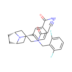 N#CCC(=O)N(CCN1[C@H]2CC[C@@H]1C[C@H](c1cccc(C(N)=O)c1)C2)Cc1c(F)cccc1F ZINC000117296334