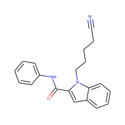 N#CCCCCn1c(C(=O)Nc2ccccc2)cc2ccccc21 ZINC001772573671