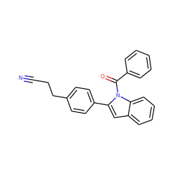 N#CCCc1ccc(-c2cc3ccccc3n2C(=O)c2ccccc2)cc1 ZINC000028822994