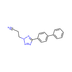 N#CCCn1nnc(-c2ccc(-c3ccccc3)cc2)n1 ZINC000013744418