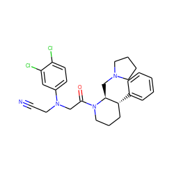 N#CCN(CC(=O)N1CCC[C@@H](c2ccccc2)[C@@H]1CN1CCCC1)c1ccc(Cl)c(Cl)c1 ZINC000029046150