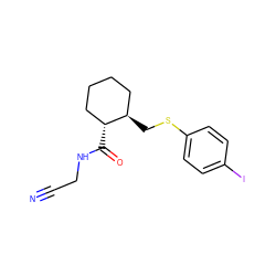 N#CCNC(=O)[C@@H]1CCCC[C@H]1CSc1ccc(I)cc1 ZINC000013680786
