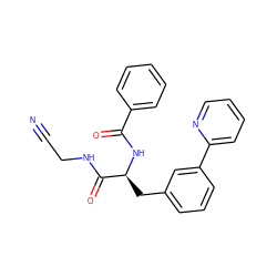 N#CCNC(=O)[C@H](Cc1cccc(-c2ccccn2)c1)NC(=O)c1ccccc1 ZINC000043059983