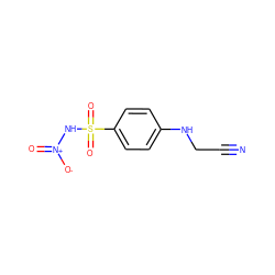 N#CCNc1ccc(S(=O)(=O)N[N+](=O)[O-])cc1 ZINC000653912173