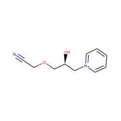 N#CCOC[C@@H](O)C[n+]1ccccc1 ZINC000095563907