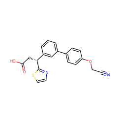 N#CCOc1ccc(-c2cccc([C@@H](CC(=O)O)c3nccs3)c2)cc1 ZINC001772604637