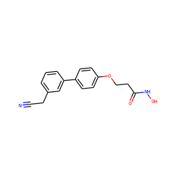 N#CCc1cccc(-c2ccc(OCCC(=O)NO)cc2)c1 ZINC000027090728