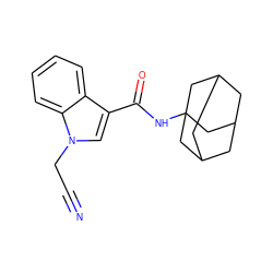 N#CCn1cc(C(=O)NC23CC4CC(CC(C4)C2)C3)c2ccccc21 ZINC000053000917