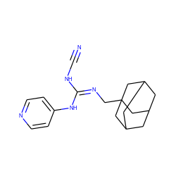 N#CN/C(=N/CC12CC3CC(CC(C3)C1)C2)Nc1ccncc1 ZINC001772579163