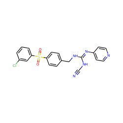 N#CN/C(=N\c1ccncc1)NCc1ccc(S(=O)(=O)c2cccc(Cl)c2)cc1 ZINC000096283432