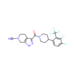 N#CN1CCc2c(C(=O)N3CCC(c4ccc(F)c(F)c4C(F)(F)F)CC3)n[nH]c2C1 ZINC001772634367