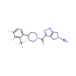 N#CN1Cc2[nH]nc(C(=O)N3CCC(c4ccc(F)c(F)c4C(F)(F)F)CC3)c2C1 ZINC001772570033