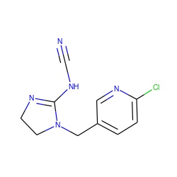 N#CNC1=NCCN1Cc1ccc(Cl)nc1 ZINC000033979097