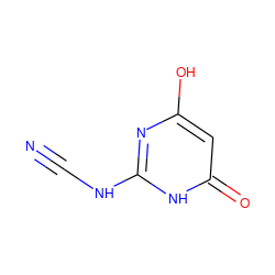 N#CNc1nc(O)cc(=O)[nH]1 ZINC000013597363