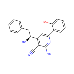 N#Cc1c([C@@H](N)Cc2ccccc2)cc(-c2ccccc2O)nc1N ZINC000028347152