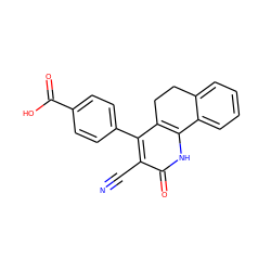 N#Cc1c(-c2ccc(C(=O)O)cc2)c2c([nH]c1=O)-c1ccccc1CC2 ZINC000299857093