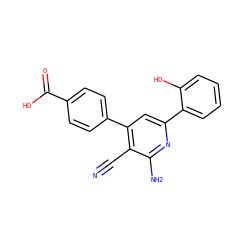 N#Cc1c(-c2ccc(C(=O)O)cc2)cc(-c2ccccc2O)nc1N ZINC000013488163